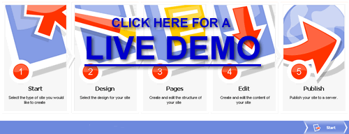 Demo of Make Your Own Website Sitebuilder